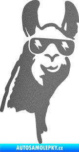 Samolepka Lama 003 pravá grafitová metalíza