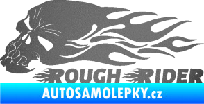 Samolepka Lebka 051 levá rough rider grafitová metalíza