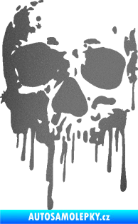 Samolepka Lebka 058 levá grafitová metalíza