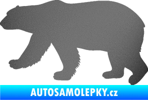 Samolepka Lední medvěd 002 levá grafitová metalíza