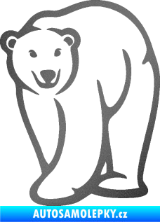 Samolepka Lední medvěd 004 levá grafitová metalíza