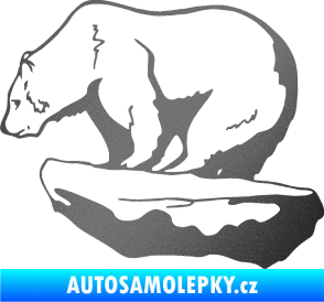 Samolepka Lední medvěd levá grafitová metalíza