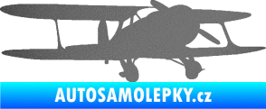 Samolepka Letadlo 006 pravá grafitová metalíza