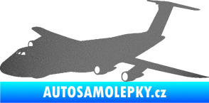 Samolepka Letadlo 008 levá grafitová metalíza