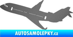 Samolepka Letadlo 013 levá grafitová metalíza