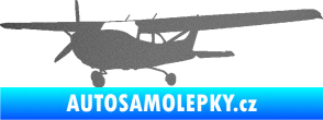 Samolepka Letadlo 014 levá grafitová metalíza
