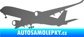 Samolepka Letadlo 017 levá Airbus A 350 grafitová metalíza