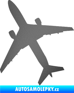 Samolepka Letadlo 018 levá grafitová metalíza