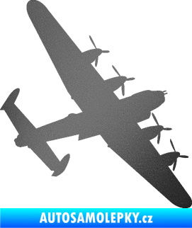 Samolepka Letadlo 022 pravá bombarder Lancaster grafitová metalíza