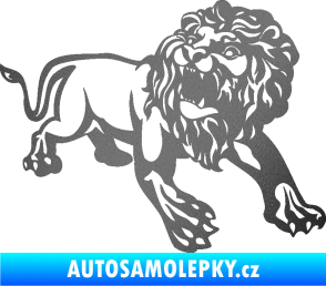 Samolepka Lev 006 pravá grafitová metalíza