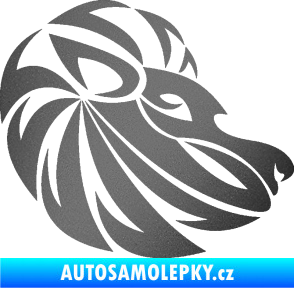 Samolepka Lev zvěrokruh 003 pravá grafitová metalíza