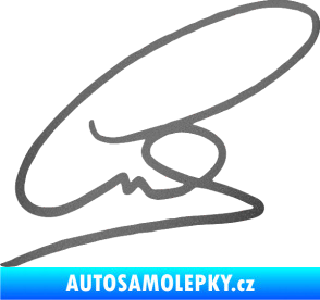 Samolepka Levis Hamilton podpis grafitová metalíza