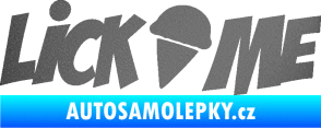 Samolepka Lick me nápis grafitová metalíza
