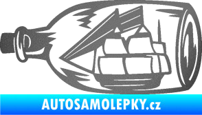 Samolepka Loď v láhvi 001 levá grafitová metalíza