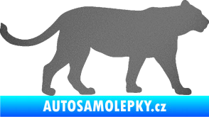 Samolepka Lvice 001 pravá grafitová metalíza