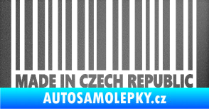 Samolepka Made in Czech republic čárový kód grafitová metalíza