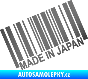 Samolepka Made in Japan 003 čárový kód grafitová metalíza
