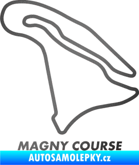 Samolepka Okruh Magny Course grafitová metalíza