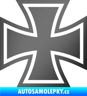 Samolepka Maltézský kříž 001 grafitová metalíza