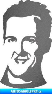 Samolepka Silueta Michael Schumacher levá grafitová metalíza