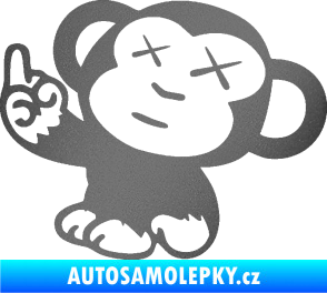 Samolepka Monkey Fuck Off JDM levá grafitová metalíza