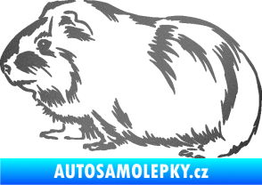 Samolepka Morče 002 levá grafitová metalíza