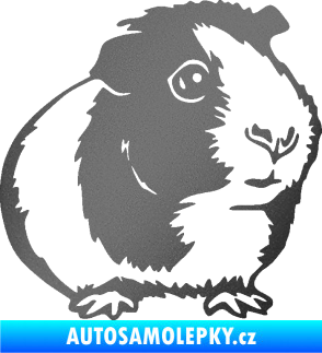 Samolepka Morče 003 pravá grafitová metalíza