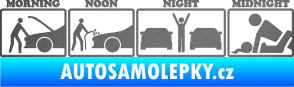 Samolepka Morning noon night midnight grafitová metalíza