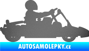 Samolepka Motokára 001 pravá grafitová metalíza