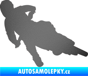 Samolepka Motorka 023 pravá motokros grafitová metalíza