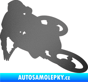 Samolepka Motorka 026 pravá motokros freestyle grafitová metalíza