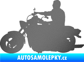 Samolepka Motorka 049 levá grafitová metalíza