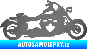 Samolepka Motorka 056 pravá grafitová metalíza