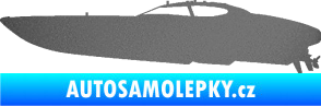 Samolepka Motorový člun 002 levá grafitová metalíza
