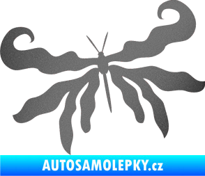 Samolepka Motýl 004 levá grafitová metalíza