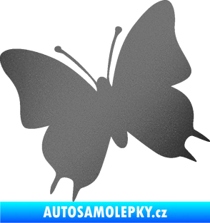 Samolepka Motýl 007 levá grafitová metalíza