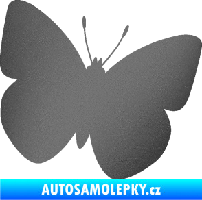 Samolepka Motýl 011 pravá grafitová metalíza
