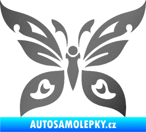 Samolepka Motýl 014 grafitová metalíza