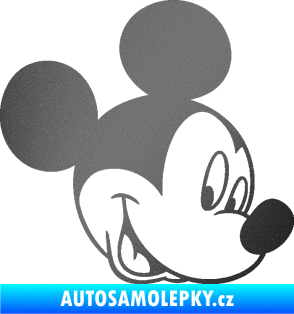 Samolepka Myšák Mickey 001 pravá grafitová metalíza