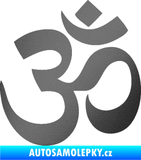Samolepka Náboženský symbol Hinduismus Óm 001 grafitová metalíza