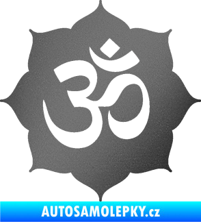 Samolepka Náboženský symbol Hinduismus Óm 002 grafitová metalíza