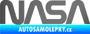 Samolepka NASA nápis grafitová metalíza