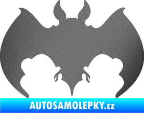 Samolepka Netopýr 002 grafitová metalíza