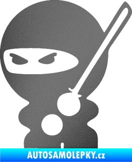 Samolepka Ninja baby 001 levá grafitová metalíza