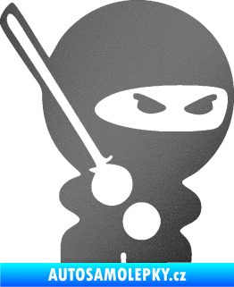 Samolepka Ninja baby 001 pravá grafitová metalíza