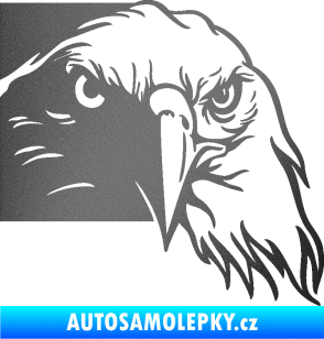 Samolepka Orel 010 pravá hlava grafitová metalíza