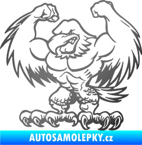 Samolepka Orel svalovec levá grafitová metalíza