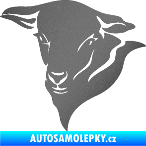 Samolepka Ovce 001 levá hlava grafitová metalíza
