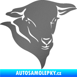 Samolepka Ovce 001 pravá hlava grafitová metalíza