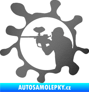 Samolepka Paintball 004 levá grafitová metalíza